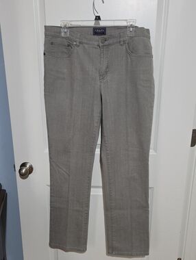 Chaps Women's Light Grey Straight-Leg Jeans